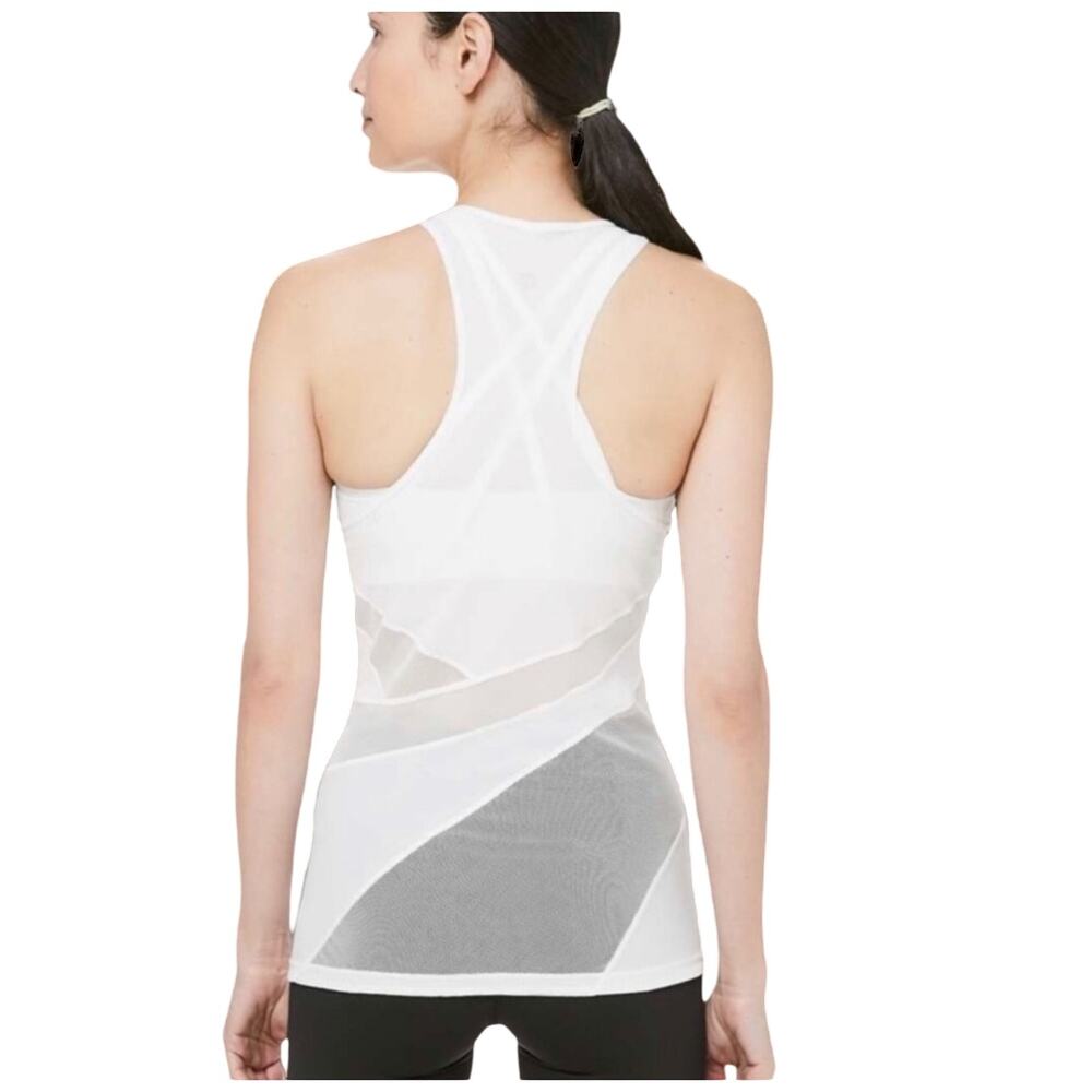 Lululemon Mesh In Motion Racerback, White, Size Small - Picture 6 of 7